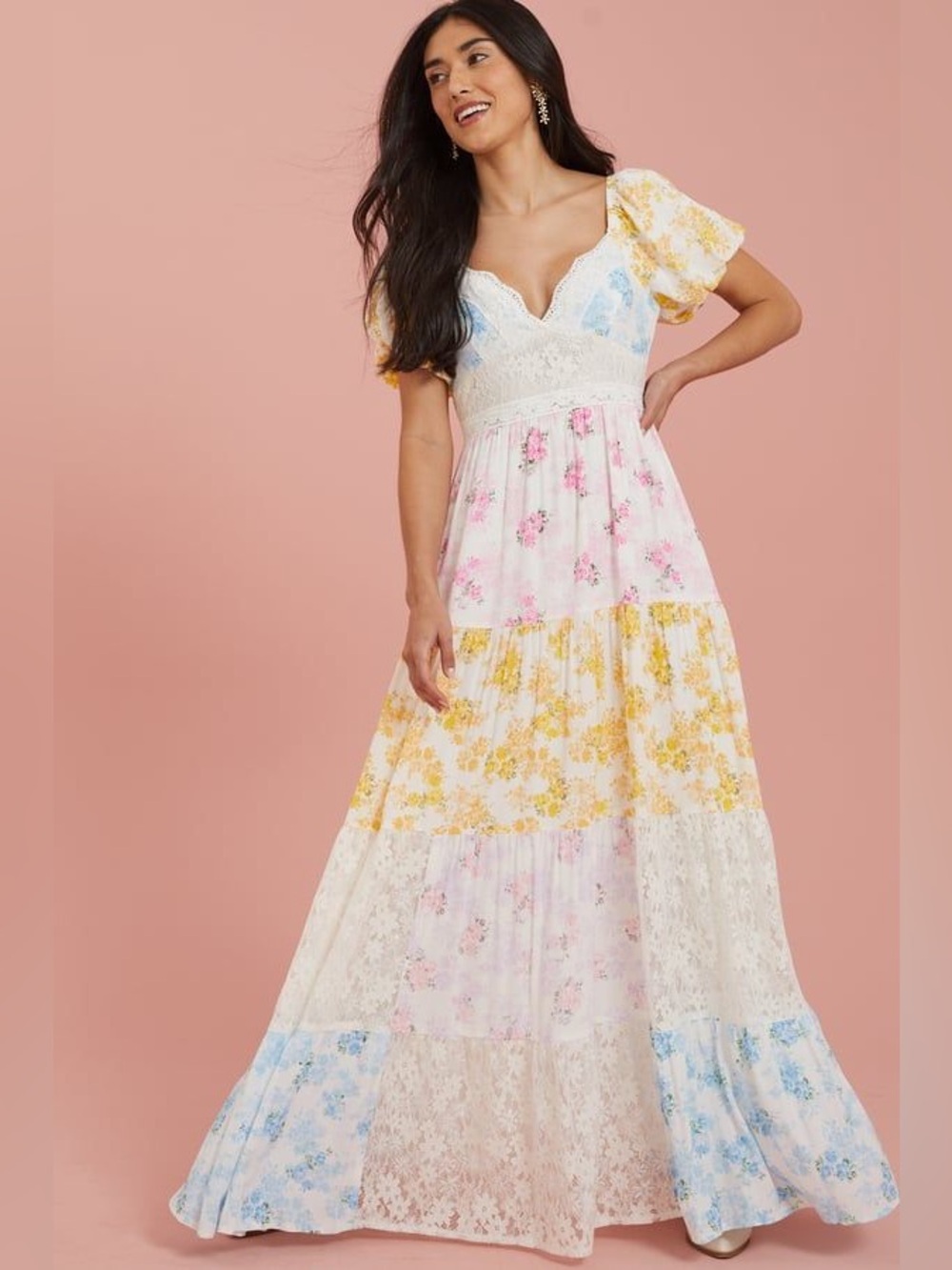 NWT Altar’d State Darianne Floral Maxi Dress - Picture 1 of 8